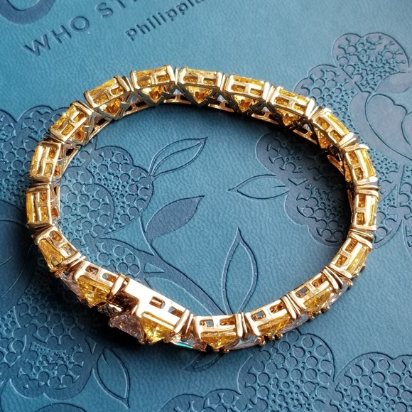 🌞 Incredible Diamonique and Citrine bracelet 🌞 - Picture 3 of 8